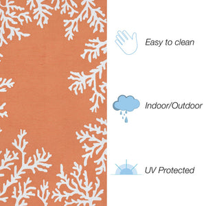 Trans Ocean Liora Manne Capri Coastal Indoor/Outdoor Area Rug - Vibrant Tropical Design For Any Space Orange Polyester,Acrylic Capr8162017