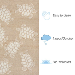 Trans Ocean Liora Manne Capri Turtle Handmade Indoor/Outdoor Area Rug - Vibrant Coastal Design For Any Space Natural Polyester,Acrylic Cap12163412