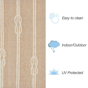 Trans Ocean Liora Manne Capri Ropes Indoor/Outdoor Area Rug - Nautical Stripe Design For Stylish Spaces Natural Polyester,Acrylic Cap12163612
