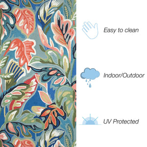 Trans Ocean Liora Manne Capri Indoor/Outdoor Rug - Vibrant Floral Geometric Design For Stylish Spaces Blue Polyester,Acrylic Cap57174004