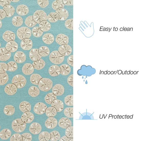 Trans Ocean Liora Handmade Coastal Area Rug - Durable Synthetic Blend With Beach-inspired Design For Any Space Blue Polyester,Acrylic Cap57175606