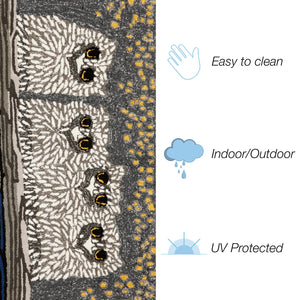 Trans Ocean Liora Manne Frontporch Owls Area Rug - Stylish Indoor/Outdoor Mat For Nature Lovers And Cabins Grey Polyester,Acrylic Ftp34144347