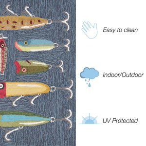 Trans Ocean Liora Manne Frontporch Hand-tufted Indoor/Outdoor Rug - Stylish Sports-themed Mat For Cabins Grey Polyester,Acrylic Ftp34242047