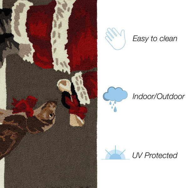 Trans Ocean Liora Manne Frontporch Good Dog Indoor/Outdoor Mat - Whimsical Holiday Design For Pet Lovers Grey Polyester,Acrylic Ftp34458647