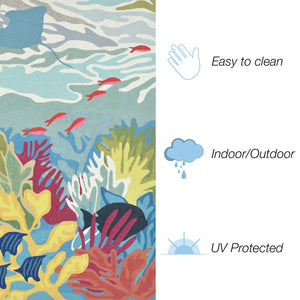 Trans Ocean Liora Manne Ravella Ocean View Hand-tufted Area Rug For Indoor/Outdoor Spaces - Stylish & Durable Blue Polypropylene,Acrylic Rvlr5227503