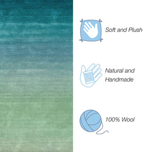 Trans Ocean Liora Manne Arca Ombre Indoor Wool Area Rug - Stylish Contemporary Accent For Elegant Spaces Blue Wool Aca46920604