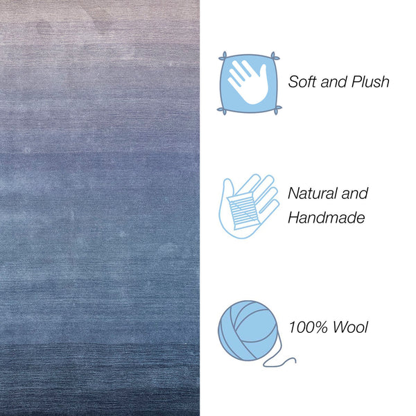 Trans Ocean Liora Manne Arca Ombre Indoor Wool Area Rug - Stylish Contemporary Accent For Elegant Spaces Navy Wool Acar8920633