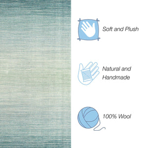 Trans Ocean Liora Manne Aruba Ombre Indoor Hand Woven Wool Area Rug - Elegant Transitional Accent For Home Blue Wool Arb46753504