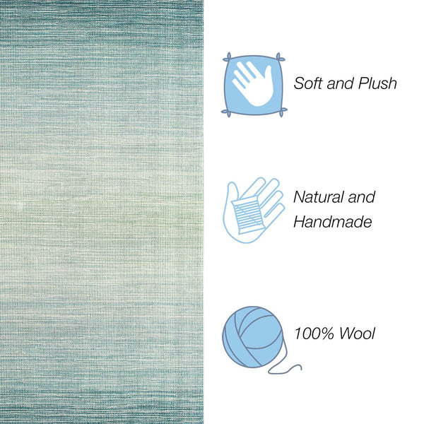 Trans Ocean Liora Manne Aruba Ombre Indoor Hand Woven Wool Area Rug - Elegant Transitional Accent For Home Blue Wool Arb46753504