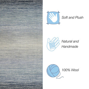 Trans Ocean Liora Manne Aruba Ombre Indoor Hand Woven Wool Area Rug - Elegant Transitional Accent For Home Navy Wool Arbr8753533
