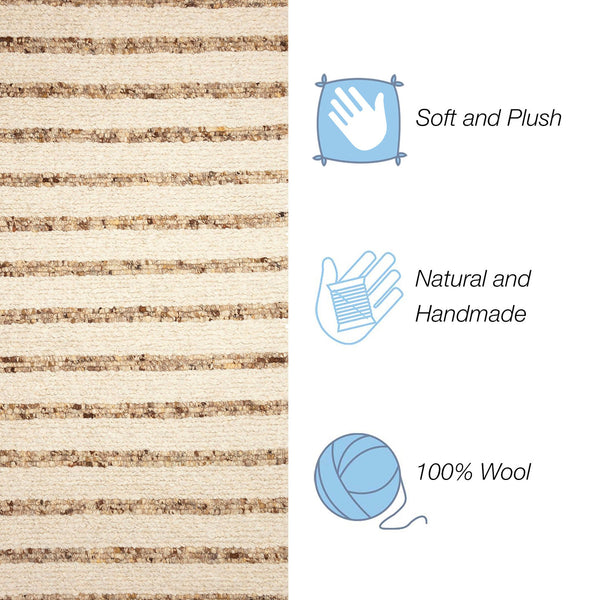 Trans Ocean Liora Manne Lhasa Stripe Indoor Area Rug - Hand Woven Wool For Cozy Cabin Style And Versatile Decor Natural Wool,Cotton Lah57888312