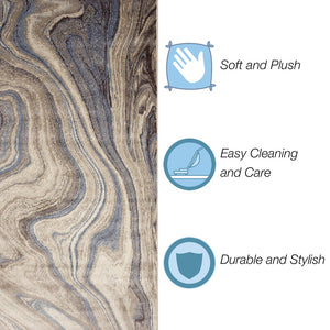 Trans Ocean Liora Manne Ariana Marble Area Rug - Contemporary Abstract Design For Modern Indoor Spaces Blue Polypropylene Arn69922903