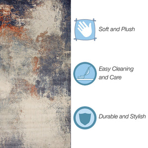 Trans Ocean Liora Manne Ariana Mystic Indoor Area Rug - Contemporary Abstract Design For Modern Spaces Blue Polypropylene Arnr8923503