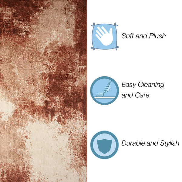 Trans Ocean Liora Manne Ariana Mystic Indoor Area Rug - Contemporary Abstract Design For Modern Spaces Rust Polypropylene Arn80923517