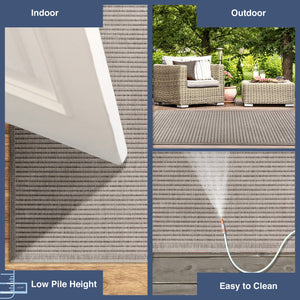 Trans Ocean Liora Manne Malibu Indoor/Outdoor Area Rug - Stylish Geometric Design For Any Space, Versatile Use Natural Polypropylene,Polyester Mau58822312