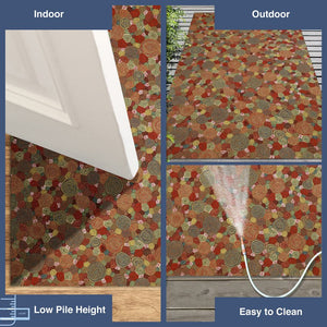 Trans Ocean Liora Manne Visions Iii Giant Swirls Indoor/Outdoor Area Rug - Durable, Artful Accent For Any Space Red Polyester Veb23310224