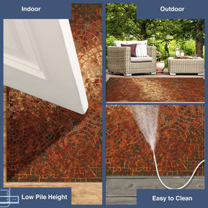 Trans Ocean Liora Manne Visions V Indoor/Outdoor Area Rug - Handcrafted Artistry With Durable Polyester Elegance Red Polyester Vhi23325724