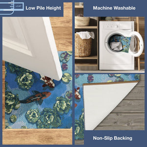 Trans Ocean Liora Manne Esencia Koi Pond Indoor/Outdoor Mat - Whimsical Fish And Lily Pads For Vibrant Spaces Blue Polypropylene,Polyester Ecn23959504