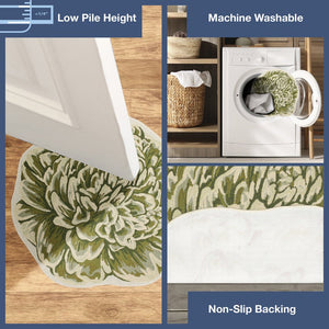 Trans Ocean Liora Manne Esencia Peony Indoor/Outdoor Non-slip Mat - Vibrant Floral Design For Any Space Green Polypropylene,Polyester Ecnh3962306