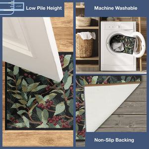 Trans Ocean Liora Manne Esencia Holly Field Indoor/Outdoor Mat - Vibrant Botanical Design For Any Space Green Polypropylene,Polyester Ecn34965006