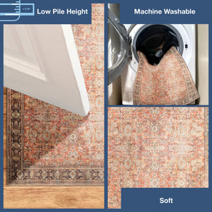 Trans Ocean Liora Manne Inspirations Sarouk Indoor Area Rug – Elegant Floral Medallion Design For Any Space Orange Polyester Isp80111537