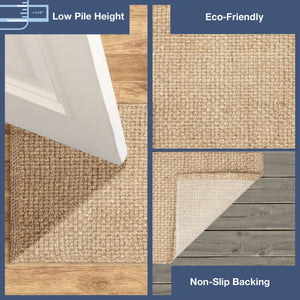 Trans Ocean Liora Hand Woven Jute Area Rug - Durable, Textured Flatweave For Stylish Indoor Spaces & Décor Natural Jute Pay23104512