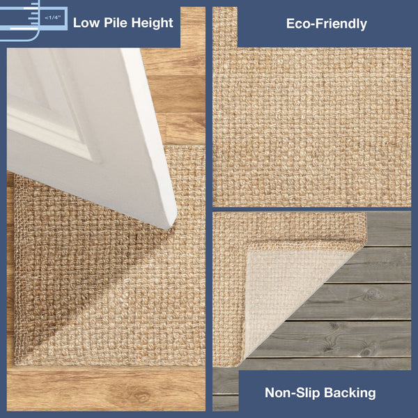 Trans Ocean Liora Hand Woven Jute Area Rug - Durable, Textured Flatweave For Stylish Indoor Spaces & Décor Natural Jute Pay23104512