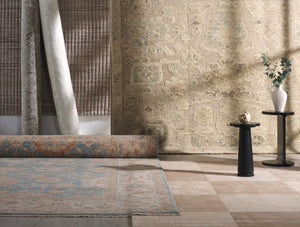 Safavieh Samarkand Hand-Knotted Wool Rug 302B Beige-Grey Oriental-Transitional Plush Durable Luxury 6'-0" x 9'-0" SRK302B-6