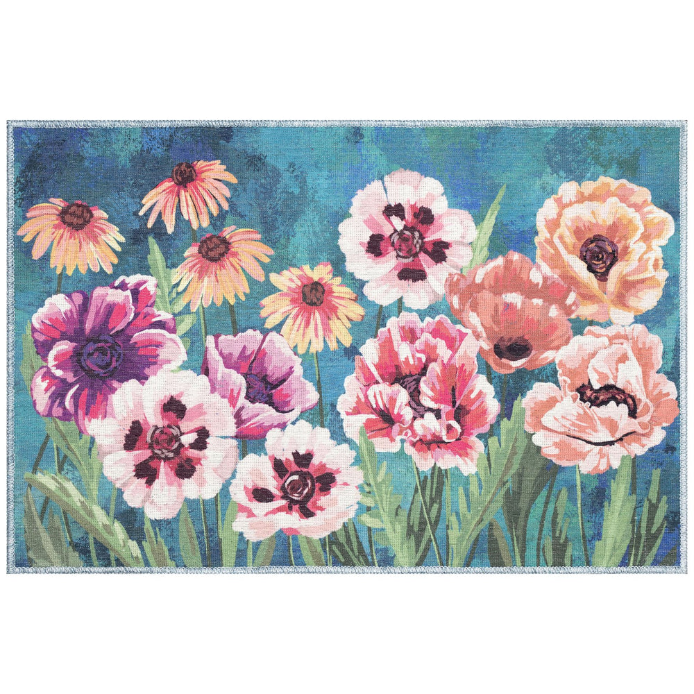 Trans Ocean Liora Manne Impressions Garden Indoor Mat - Vibrant Floral Design For Stylish Home Décor Multi Polyester Ipr23292944