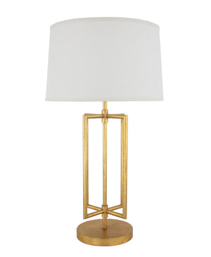 Zeugma Ir933 Gold Table Lamp - Striking Design With Gold Leaf Finish, Perfect For Any Elegant Room Decor! Gold Leaf Finish Iron And Linen Fabric Ir933 Gold
