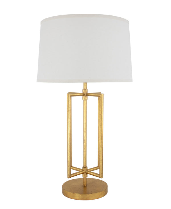 Zeugma Ir933 Gold Table Lamp - Striking Design With Gold Leaf Finish, Perfect For Any Elegant Room Decor! Gold Leaf Finish Iron And Linen Fabric Ir933 Gold