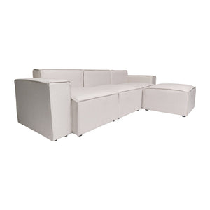 English Elm Bridgetown Luxury Modular 4-Piece Sectional Sofa Set – Versatile Comfort and Stylish Design for Any Space Cream IS-IT2231-4PCSEC-CRM-GG
