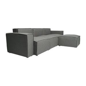 English Elm Bridgetown Luxury Modular 4-Piece Sectional Sofa Set – Versatile Comfort and Stylish Design for Any Space Dark Gray IS-IT2231-4PCSEC-DKGRY-GG