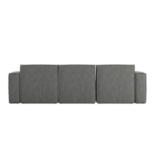 English Elm Bridgetown Luxury Modular 4-Piece Sectional Sofa Set – Versatile Comfort and Stylish Design for Any Space Dark Gray IS-IT2231-4PCSEC-DKGRY-GG