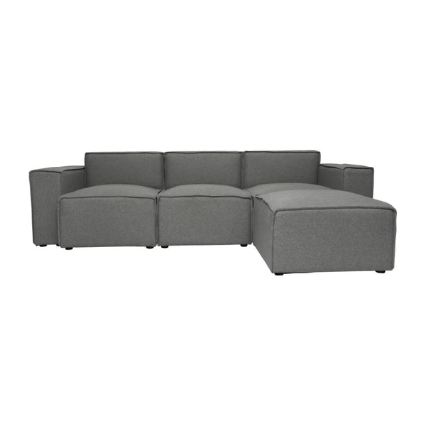 English Elm Bridgetown Luxury Modular 4-Piece Sectional Sofa Set – Versatile Comfort and Stylish Design for Any Space Dark Gray IS-IT2231-4PCSEC-DKGRY-GG