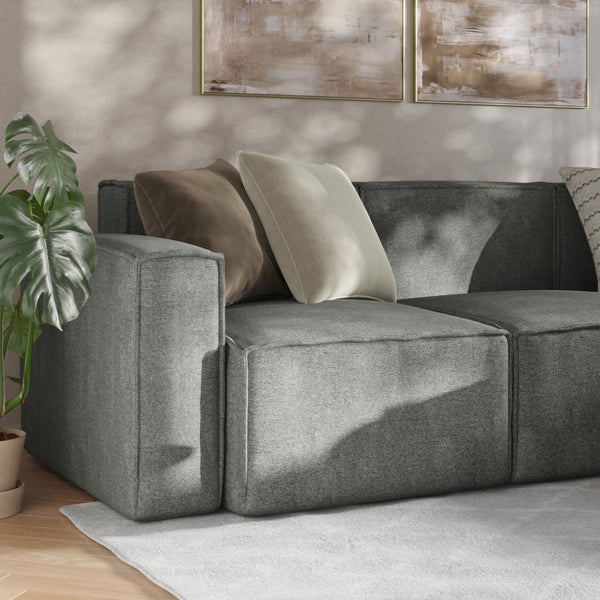 English Elm Bridgetown Luxury Modular 4-Piece Sectional Sofa Set – Versatile Comfort and Stylish Design for Any Space Dark Gray IS-IT2231-4PCSEC-DKGRY-GG