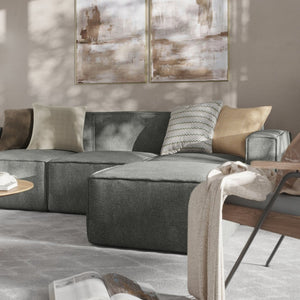 English Elm Bridgetown Luxury Modular 4-Piece Sectional Sofa Set – Versatile Comfort and Stylish Design for Any Space Dark Gray IS-IT2231-4PCSEC-DKGRY-GG