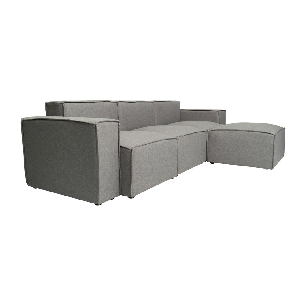 English Elm Bridgetown Luxury Modular 4-Piece Sectional Sofa Set – Versatile Comfort and Stylish Design for Any Space Gray IS-IT2231-4PCSEC-GRY-GG