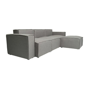 English Elm Bridgetown Luxury Modular 4-Piece Sectional Sofa Set – Versatile Comfort and Stylish Design for Any Space Gray IS-IT2231-4PCSEC-GRY-GG