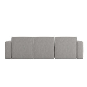 English Elm Bridgetown Luxury Modular 4-Piece Sectional Sofa Set – Versatile Comfort and Stylish Design for Any Space Gray IS-IT2231-4PCSEC-GRY-GG
