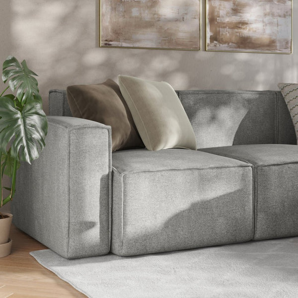 English Elm Bridgetown Luxury Modular 4-Piece Sectional Sofa Set – Versatile Comfort and Stylish Design for Any Space Gray IS-IT2231-4PCSEC-GRY-GG