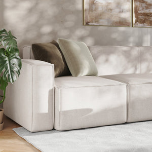English Elm Bridgetown Luxury Modular 5-Piece Sectional Sofa - Flexible Comfort for Modern Living Spaces Cream IS-IT2231-5PCSEC-CRM-GG