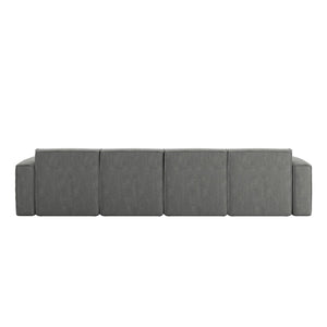 English Elm Bridgetown Luxury Modular 5-Piece Sectional Sofa - Flexible Comfort for Modern Living Spaces Dark Gray IS-IT2231-5PCSEC-DKGRY-GG