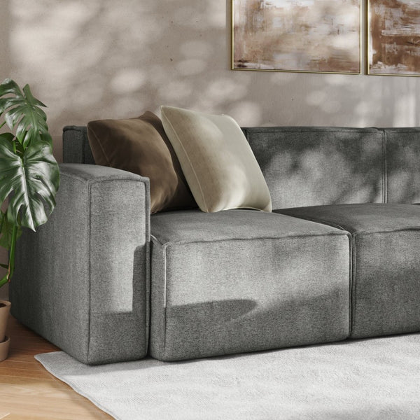 English Elm Bridgetown Luxury Modular 5-Piece Sectional Sofa - Flexible Comfort for Modern Living Spaces Dark Gray IS-IT2231-5PCSEC-DKGRY-GG