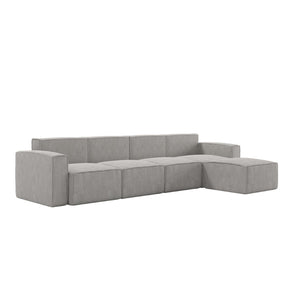 English Elm Bridgetown Luxury Modular 5-Piece Sectional Sofa - Flexible Comfort for Modern Living Spaces Gray IS-IT2231-5PCSEC-GRY-GG