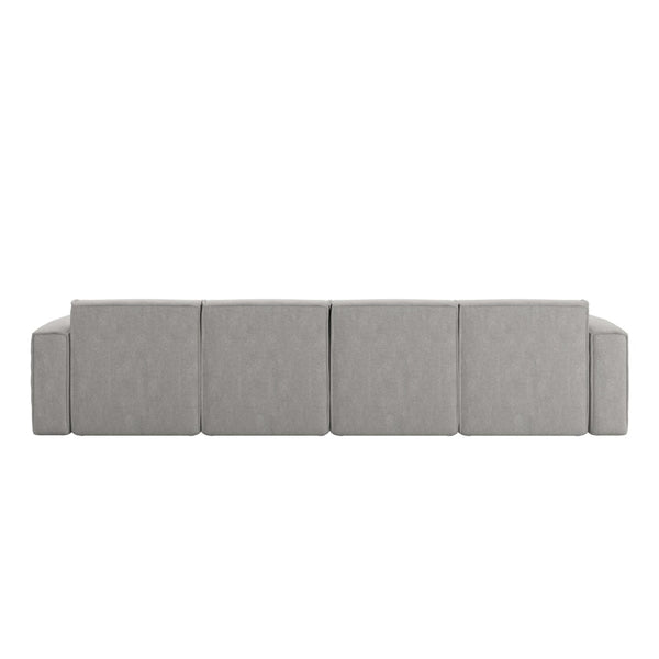 English Elm Bridgetown Luxury Modular 5-Piece Sectional Sofa - Flexible Comfort for Modern Living Spaces Gray IS-IT2231-5PCSEC-GRY-GG