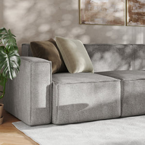 English Elm Bridgetown Luxury Modular 5-Piece Sectional Sofa - Flexible Comfort for Modern Living Spaces Gray IS-IT2231-5PCSEC-GRY-GG