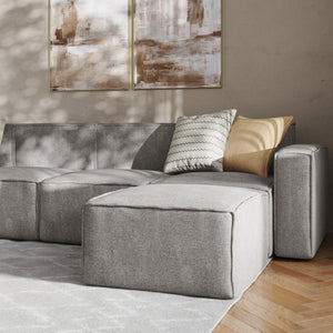 English Elm Bridgetown Luxury Modular 5-Piece Sectional Sofa - Flexible Comfort for Modern Living Spaces Gray IS-IT2231-5PCSEC-GRY-GG