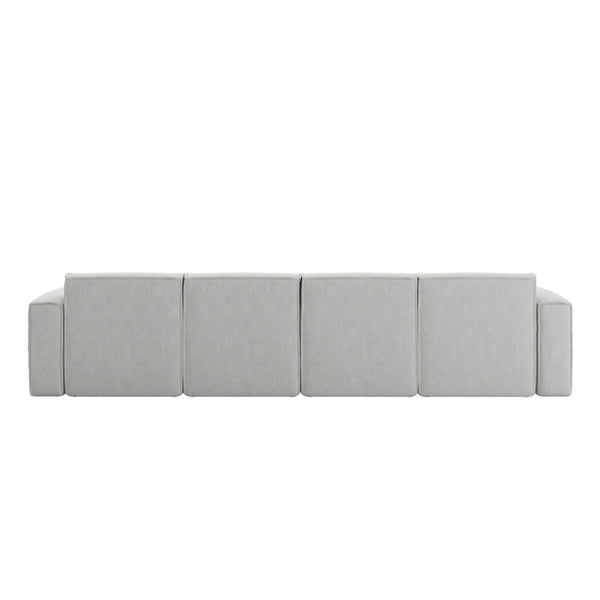 English Elm Bridgetown Luxury Modular 6-Piece Sectional Sofa - Versatile Comfort for Modern Living Spaces Cream IS-IT2231-6PCSEC-CRM-GG