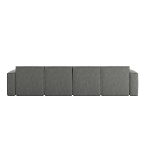 English Elm Bridgetown Luxury Modular 6-Piece Sectional Sofa - Versatile Comfort for Modern Living Spaces Dark Gray IS-IT2231-6PCSEC-DKGRY-GG